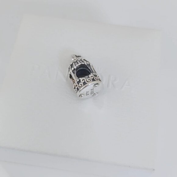Pandora Song Bird Birdcage Charm Sterling Silver and 14K Gold  with box - Picture 3 of 6
